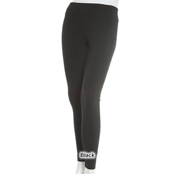 Marc New York Leggings Performance Basic Long Length Black Logo Hem Patch Small - Picture 1 of 11